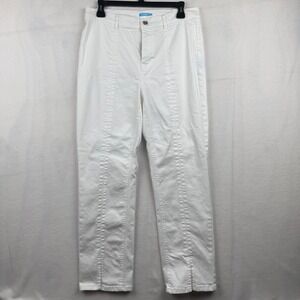 JMclaughlin Womens Size 10 White Seamed Front‎ High Rise Denim Jeans Pants
